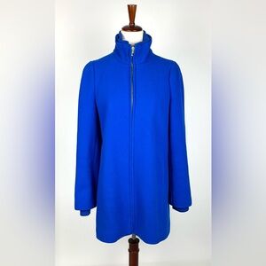 J Crew Electric Blue Lodge Coat